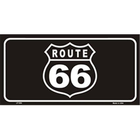 SMART BLONDE US Route 66 Shield Black Novelty Vanity Metal License Plate Tag Sign